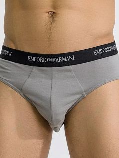 Набор стильных брифов на комфортной посадке (черный, серый) Emporio Armani RT111321_CC717 03320